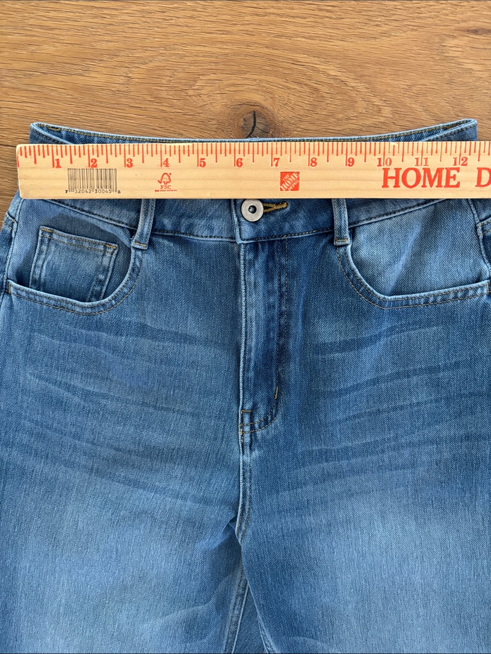 Halara Flex High Waisted Wide Leg Cuffed Jeans Stretch Denim Size S 4-6 - Picture 6 of 11